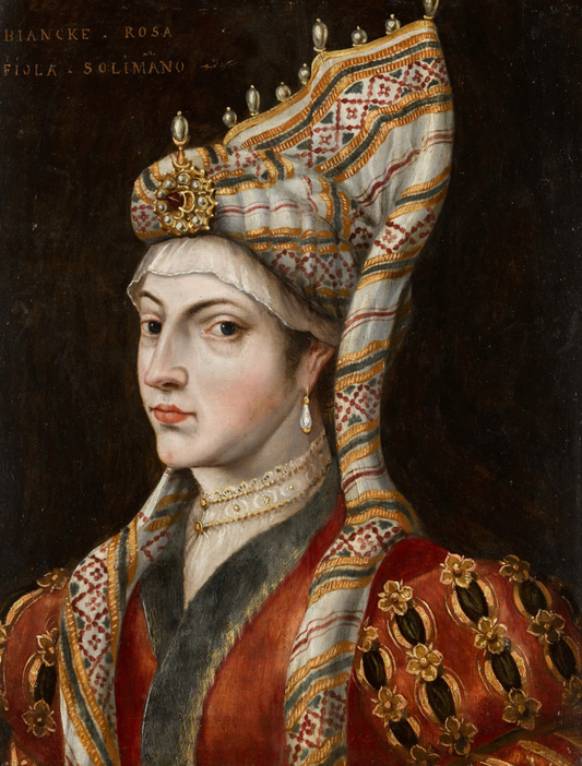 Roxelana in Ottoman finery. Painted by an apprentice of Titian, late 16th century.