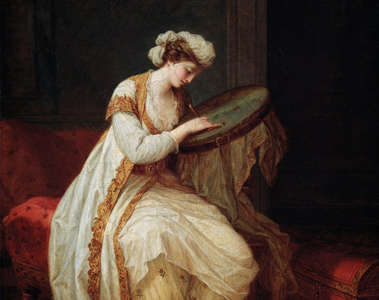 'A Turkish Woman Embroiders with Golden Threads', Angelica Kauffman, 1773.
