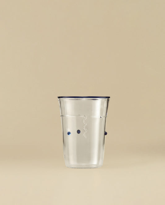 The Vesper Glass in blue.