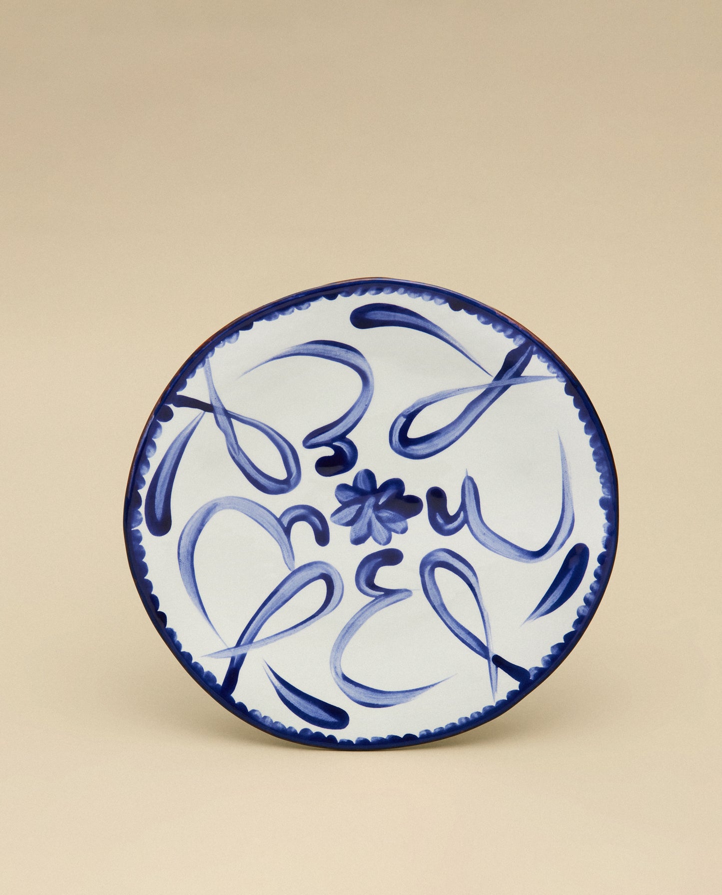 The Calligraphy Plate, Blue