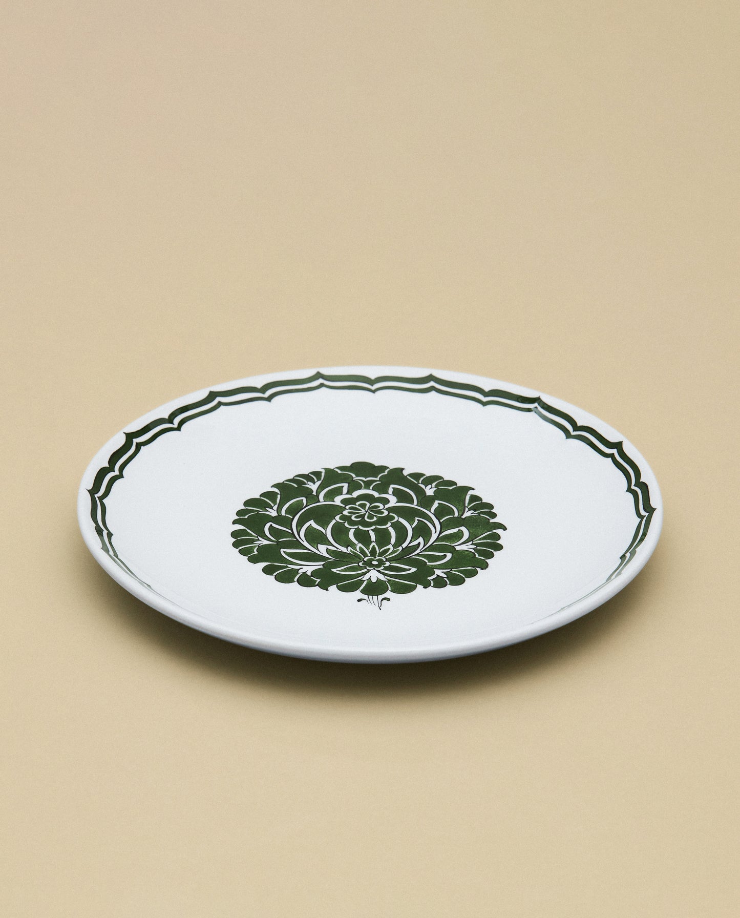The Lotus Dessert Plate, Green