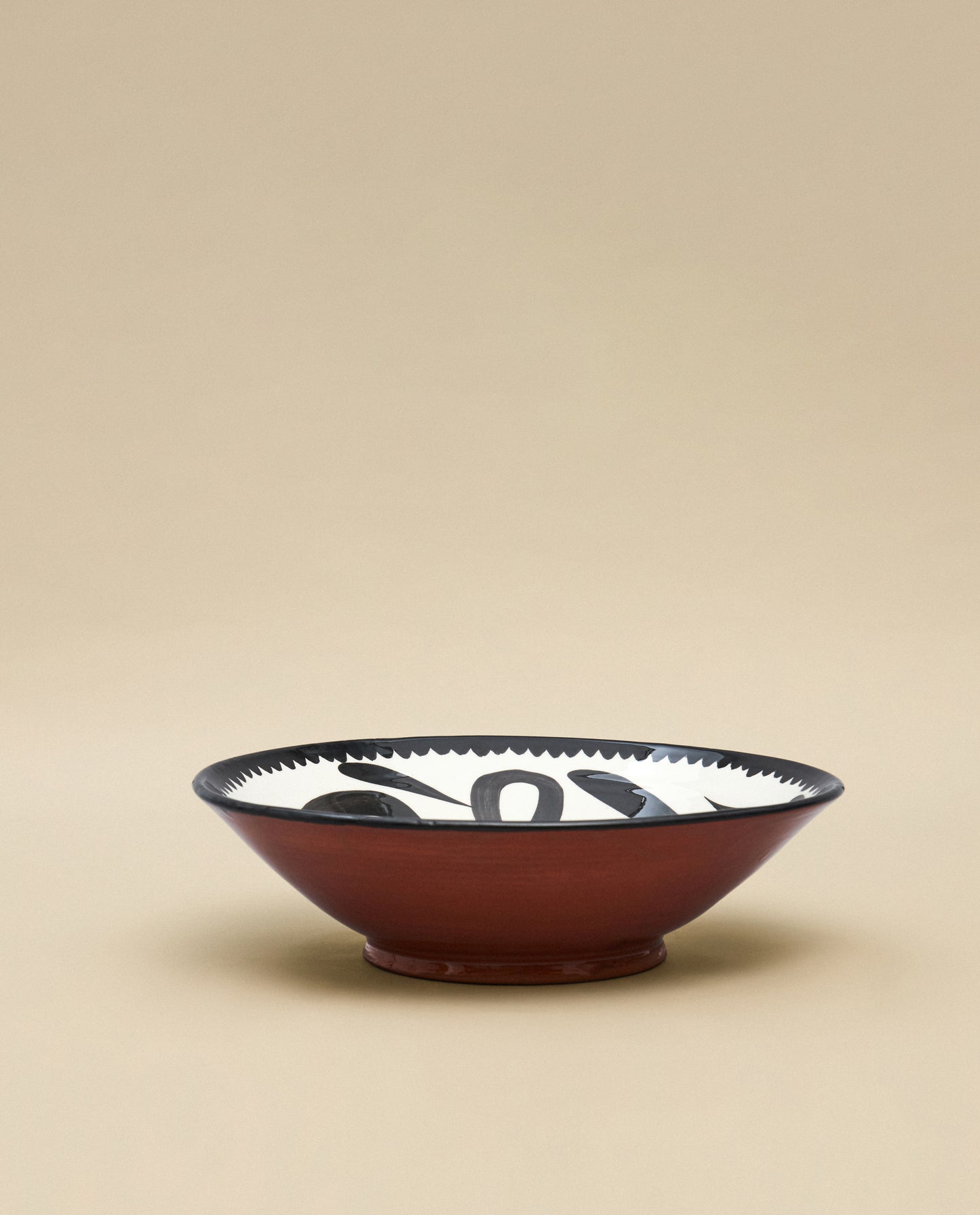 LEVANT's Calligraphy Serving Bowl, side view.