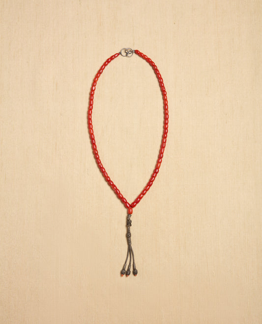 The Ancora Necklace in Mediterranean Coral