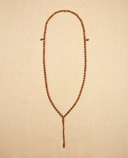The Ancora Necklace in Palm Wood