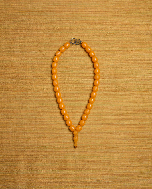 The Ancora Necklace in Orange Resin