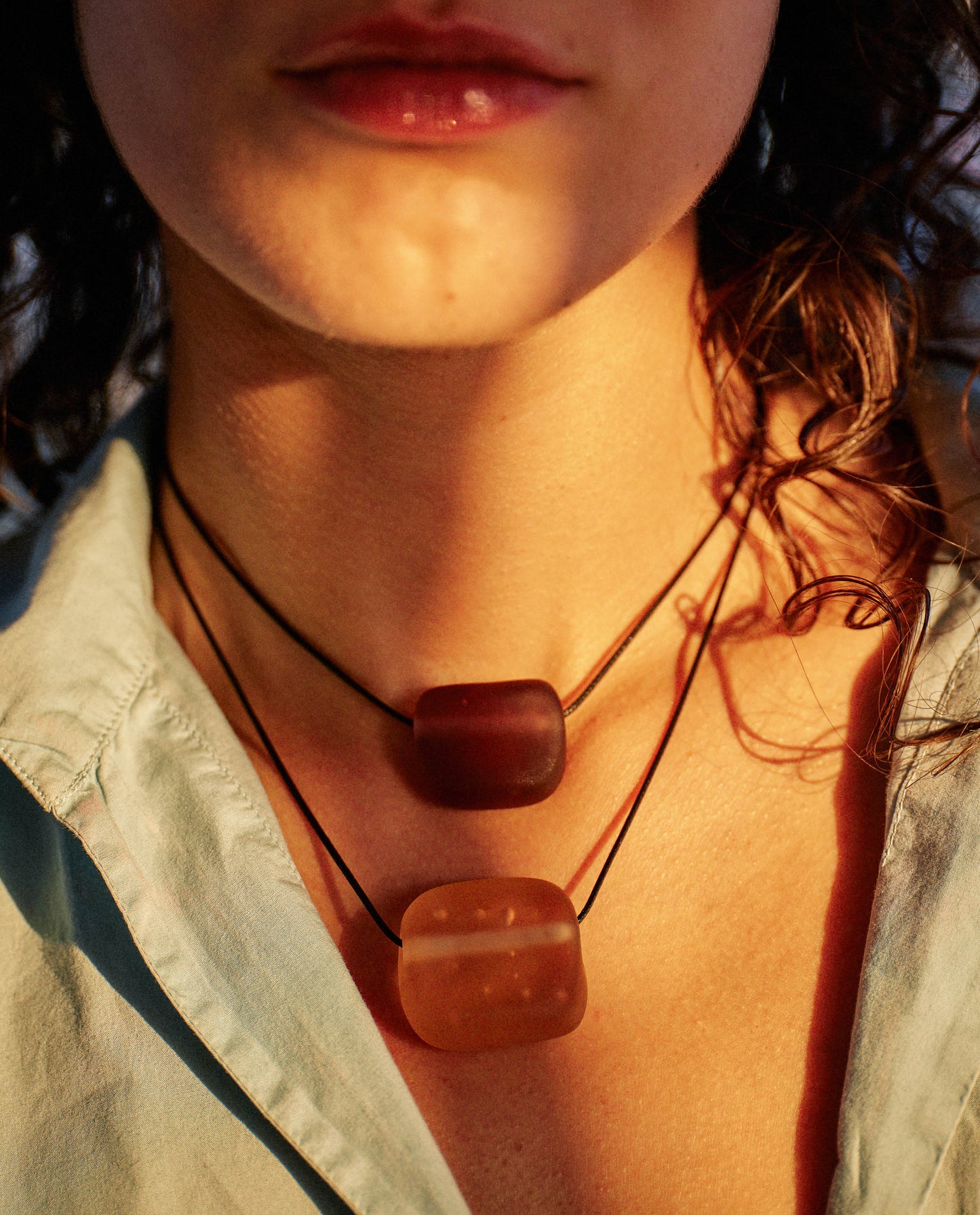 The Sea Glass Necklace, purple