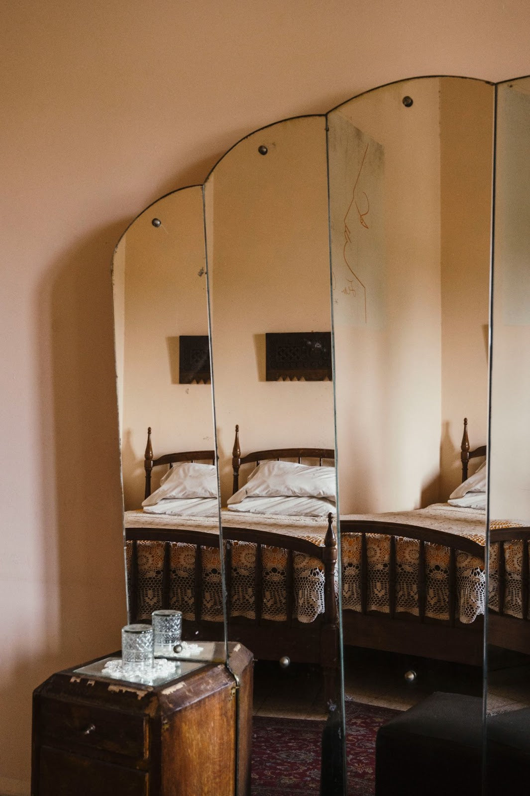 Mirror detail, Jean Cocteau’s room.
