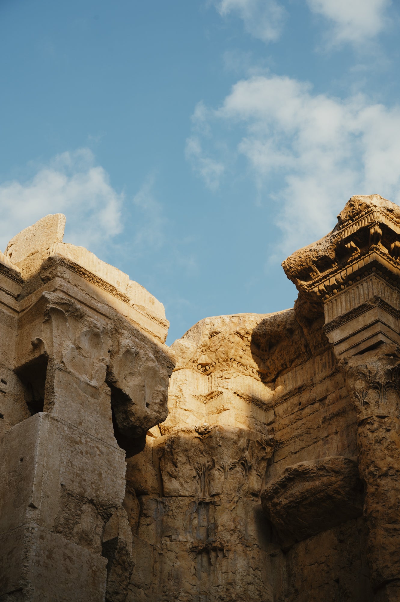 Decorative capitals in the Temple of Jupiter.