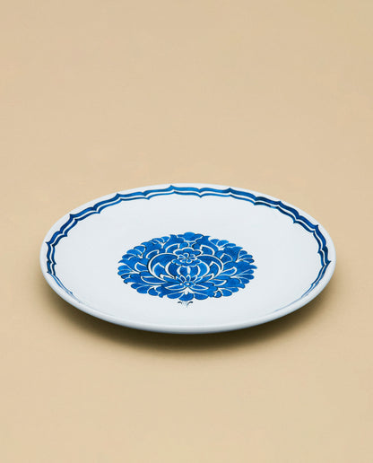 The Lotus Dessert Plate, Blue