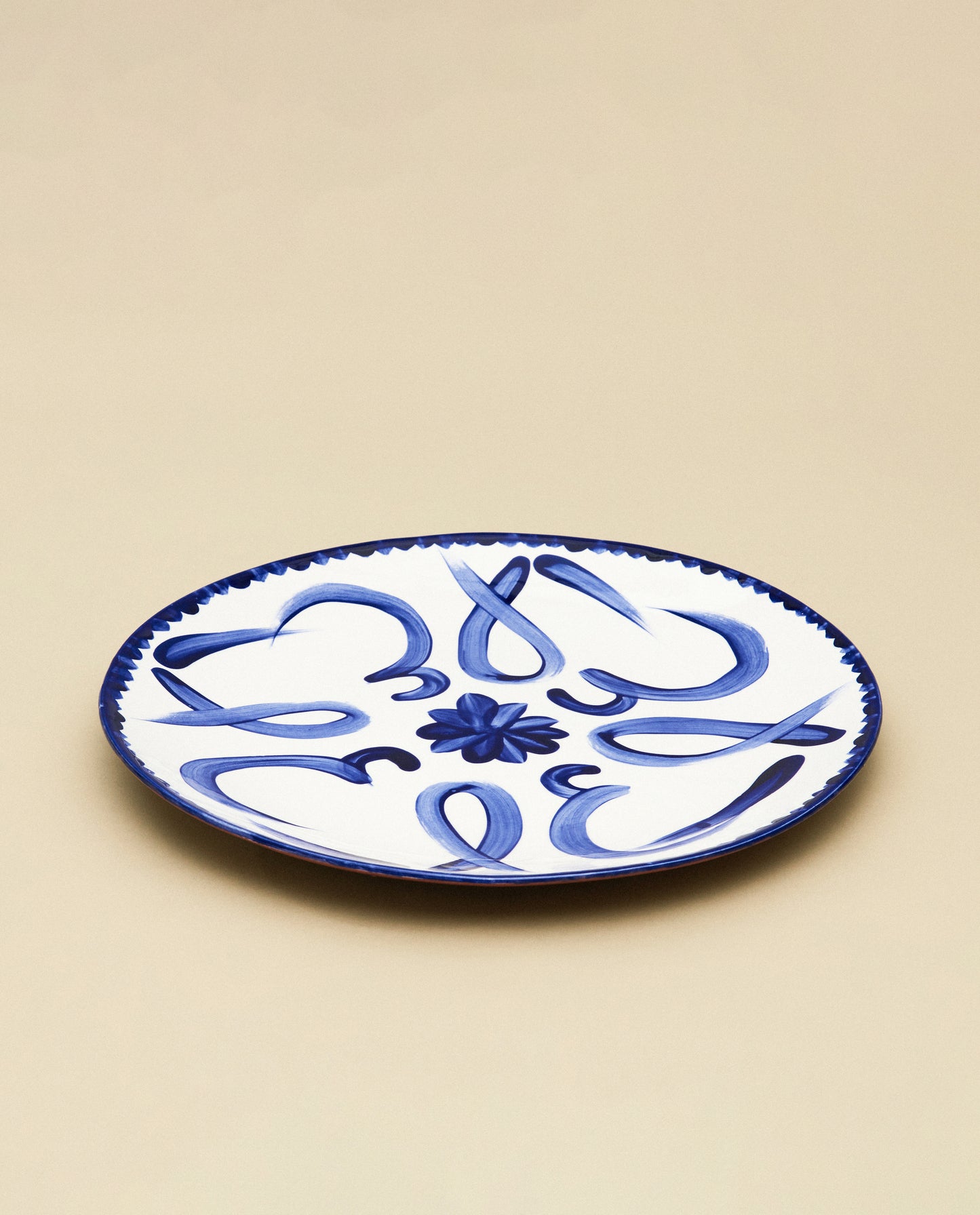 The Calligraphy Platter, Blue