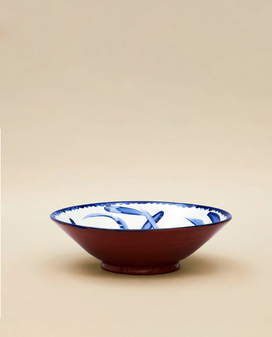 The Calligraphy Serving Bowl, Blue