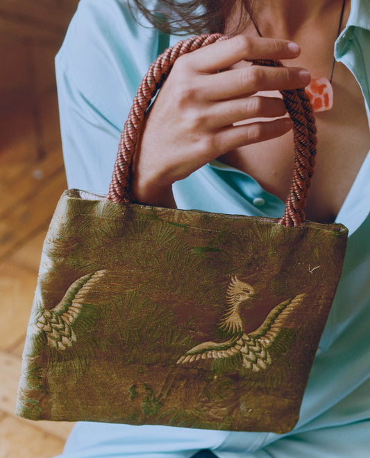 The Obi Bag with Rose Cord Handle