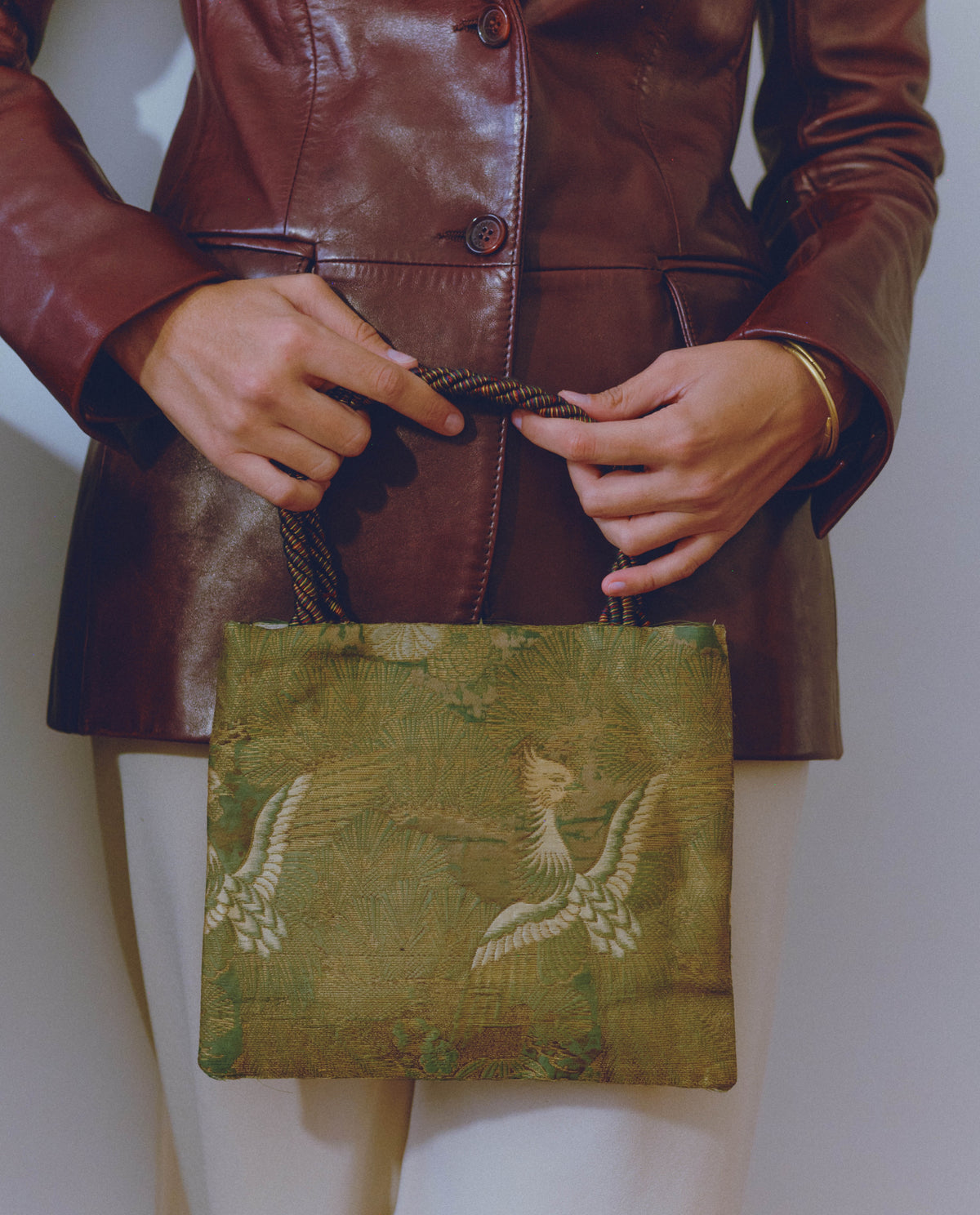 The Obi Bag with Brown Cord Handle