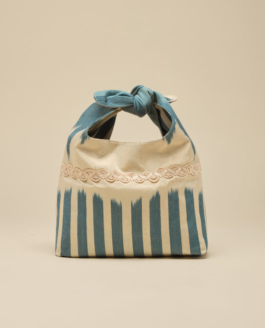 Silk Ikat Pochette, Blue