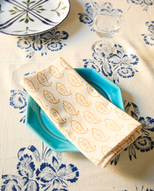 The Esfahan Napkin, Saffron - Set of 4