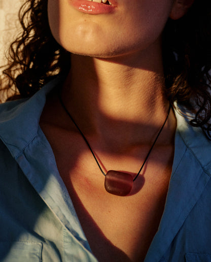 The Sea Glass Necklace, purple