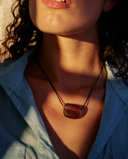 The Sea Glass Necklace, purple