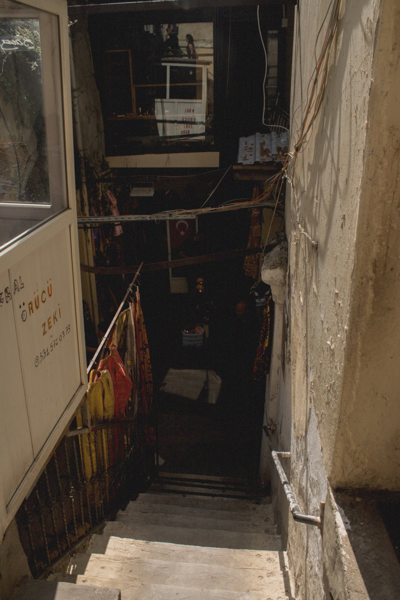 Stairways leading to the Iç Cebeci Han.