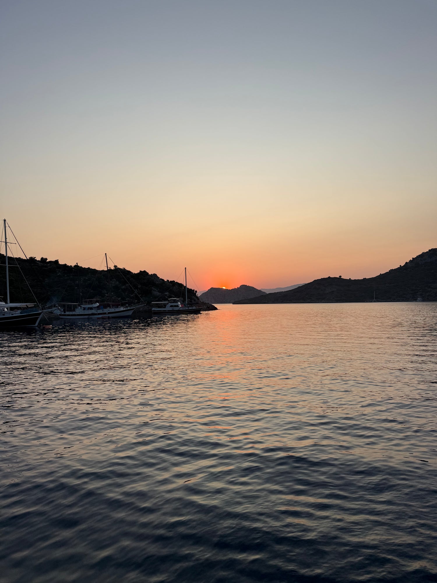 Kuzbuku Cove at sunset.